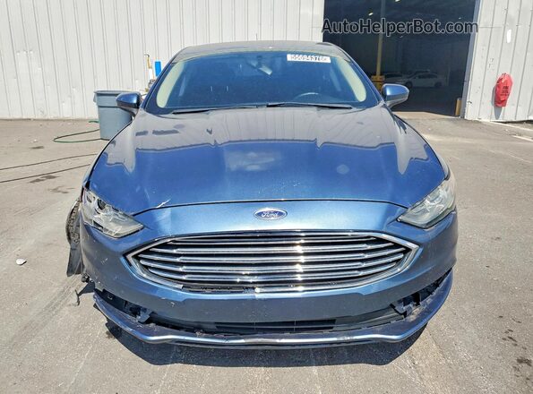 3FA6P0LU2JR241893 2018 FORD FUSION Синий Вид спереди