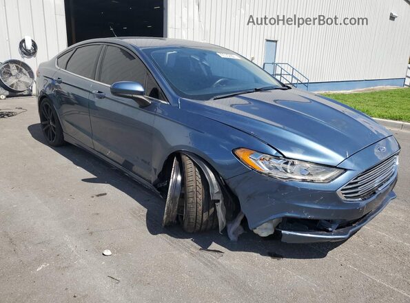 3FA6P0LU2JR241893 2018 FORD FUSION Синий Панорамный вид салона 360°