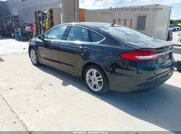3FA6P0LU2JR258077 2018 FORD FUSION HYBRID Black Հետևի ձախ