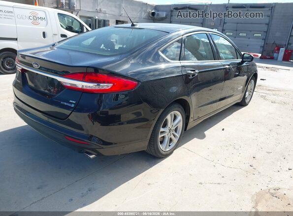 3FA6P0LU2JR258077 2018 FORD FUSION HYBRID Black Հետևի աջ