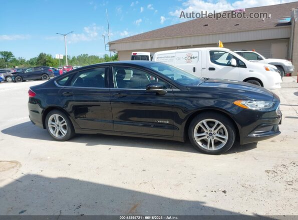 3FA6P0LU2JR258077 2018 FORD FUSION HYBRID Black Սալոնի հետևի տեսք
