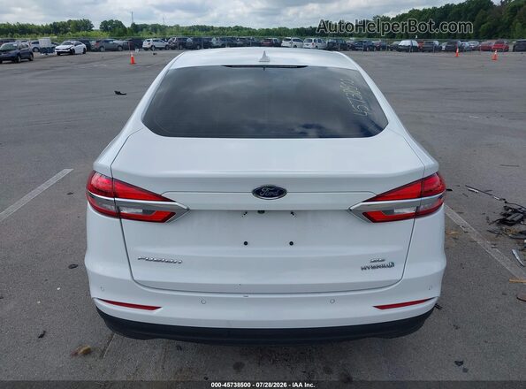 3FA6P0LU2KR120704 2019 FORD FUSION HYBRID White 