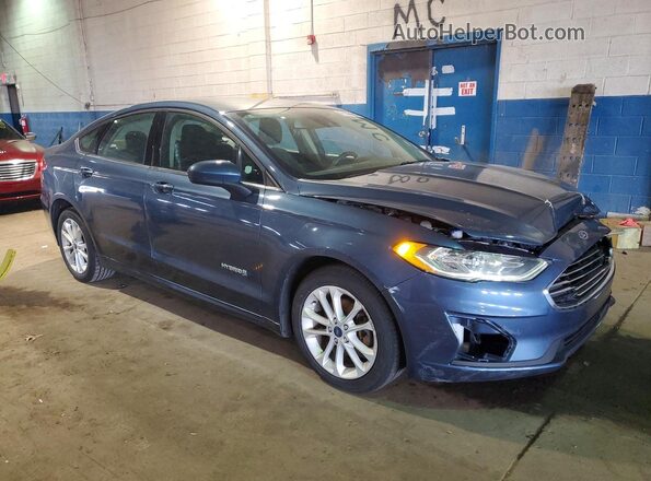 3FA6P0LU2KR167814 2019 FORD FUSION Синий Передняя правая четверть