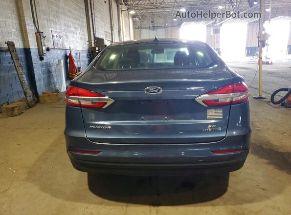 3FA6P0LU2KR167814 2019 FORD FUSION Синий Вид сзади