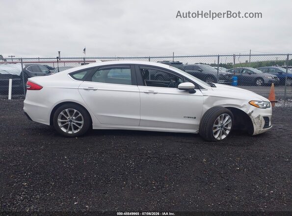 3FA6P0LU2KR192096 2019 FORD FUSION HYBRID White Սալոնի հետևի տեսք