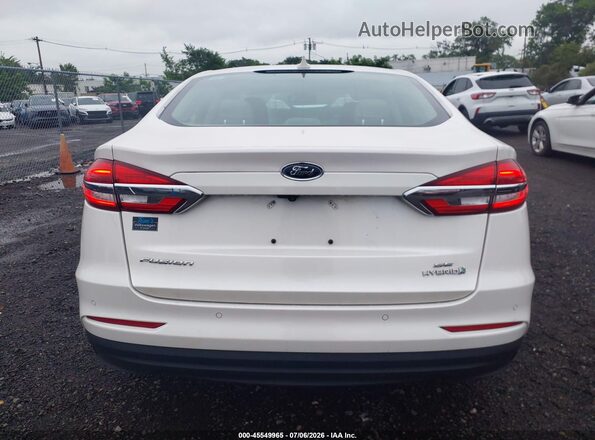 3FA6P0LU2KR192096 2019 FORD FUSION HYBRID White 