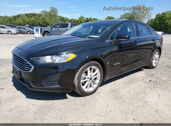 3FA6P0LU2KR274541 2019 FORD FUSION HYBRID Black Առջևի ձախ երեք քառորդ տեսարան