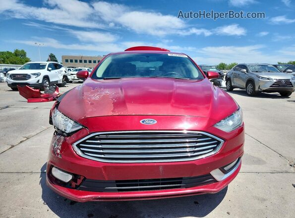 3FA6P0LU3HR278400 2017 FORD FUSION Красный Вид спереди
