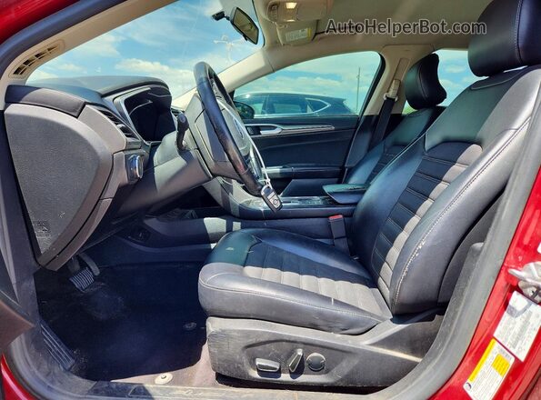 3FA6P0LU3HR278400 2017 FORD FUSION Красный Вид салона спереди