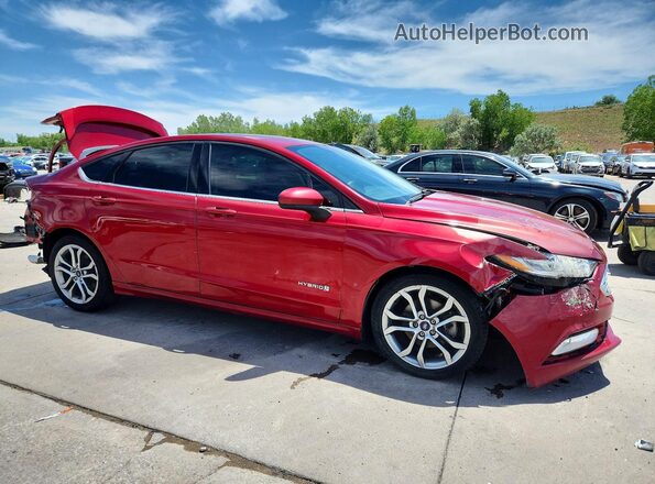 3FA6P0LU3HR278400 2017 FORD FUSION Красный Передняя правая четверть