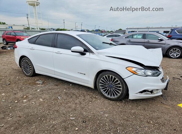 3FA6P0LU3JR160501 2018 FORD FUSION Белый Передняя правая четверть