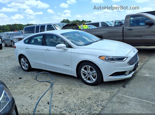 3FA6P0LU3JR271288 2018 FORD FUSION HYBRID White Vista interior trasera