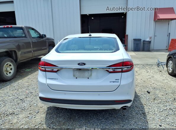 3FA6P0LU3JR271288 2018 FORD FUSION HYBRID White 