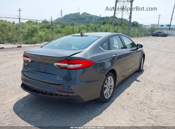 3FA6P0LU3KR168342 2019 FORD FUSION HYBRID Gray Rear right