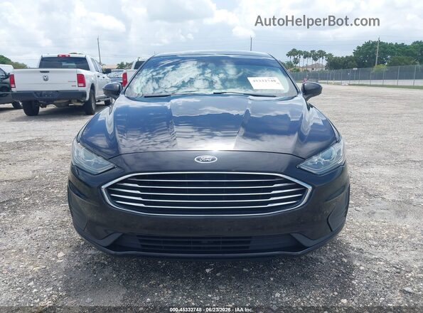 3FA6P0LU3KR223162 2019 FORD FUSION HYBRID Black Widok z przodu