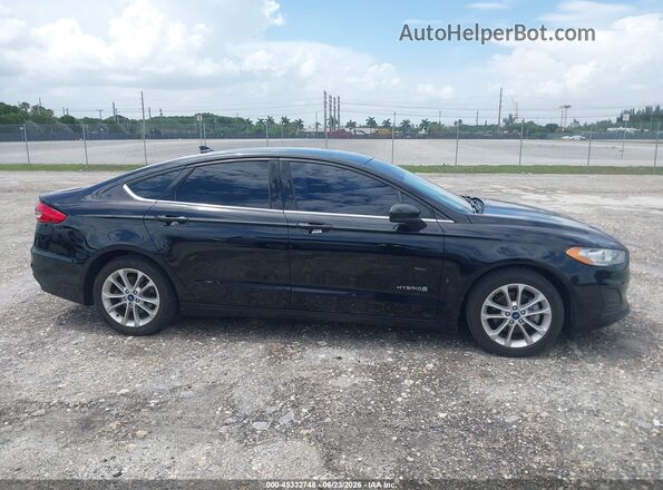 3FA6P0LU3KR223162 2019 FORD FUSION HYBRID Black Widok wnętrza z tyłu