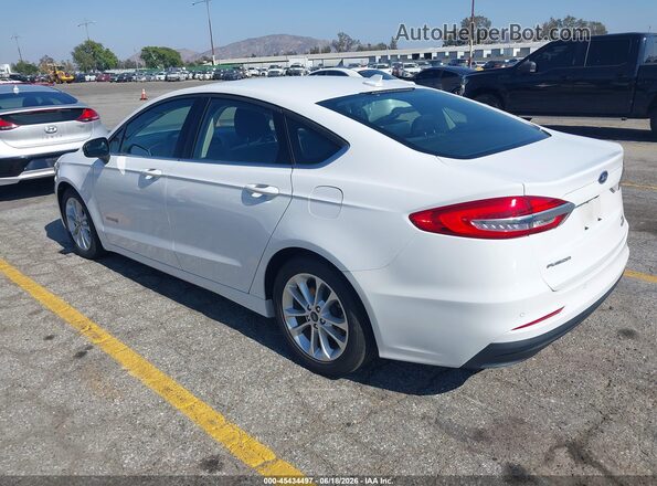 3FA6P0LU3KR258252 2019 FORD FUSION HYBRID White Rear left