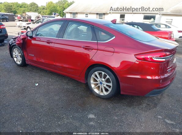 3FA6P0LU3KR264049 2019 FORD FUSION HYBRID Burgundy Tył lewy
