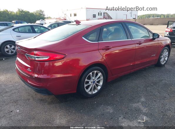 3FA6P0LU3KR264049 2019 FORD FUSION HYBRID Burgundy Tył prawy