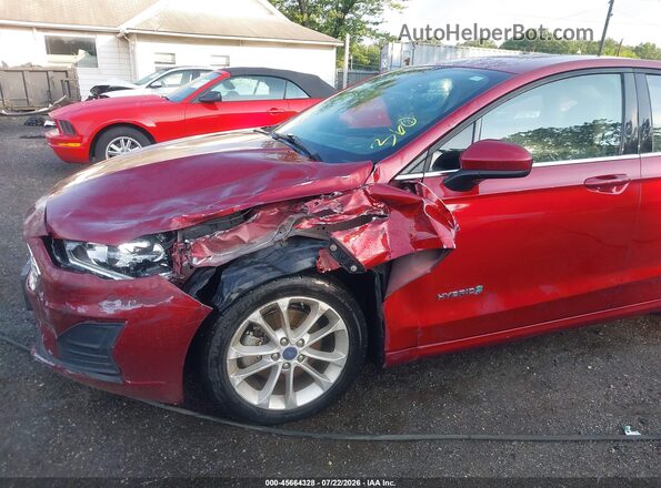 3FA6P0LU3KR264049 2019 FORD FUSION HYBRID Burgundy Widok z przodu
