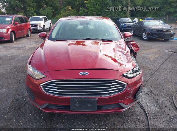 3FA6P0LU3KR264049 2019 FORD FUSION HYBRID Burgundy Widok zestawu wskaźników