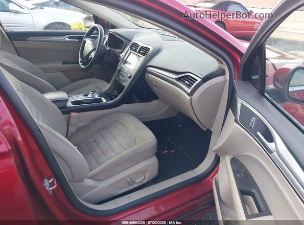 3FA6P0LU3KR264049 2019 FORD FUSION HYBRID Burgundy Widok wnętrza z przodu