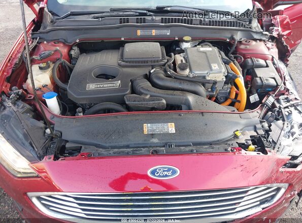 3FA6P0LU3KR264049 2019 FORD FUSION HYBRID Burgundy Widok z tyłu