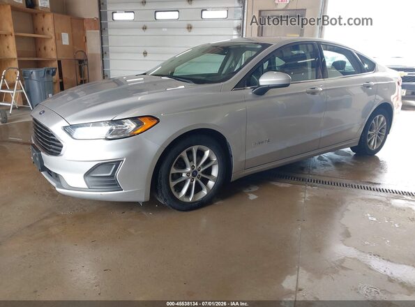 3FA6P0LU3KR274161 2019 FORD FUSION HYBRID Silver Front left