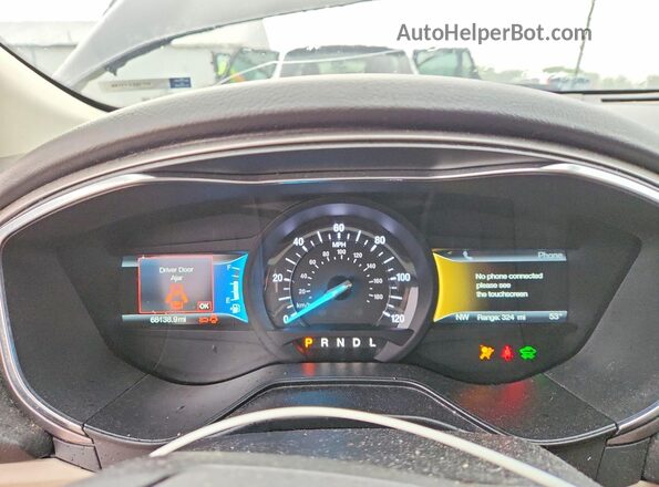 3FA6P0LU3KR286133 2019 FORD FUSION Черный Вид щитка приборов