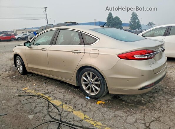 3FA6P0LU4HR100348 2017 FORD FUSION Tan Հետևի ձախ