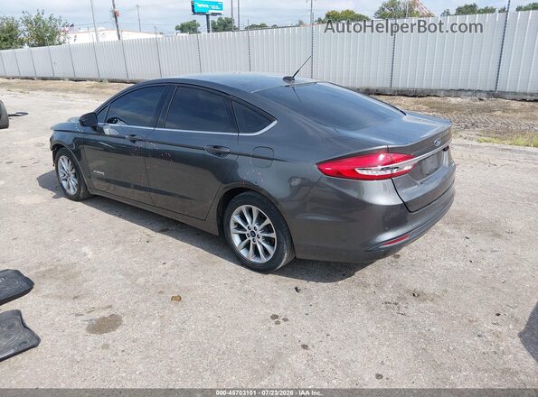 3FA6P0LU4HR368123 2017 FORD FUSION HYBRID Gray Trasero izquierdo