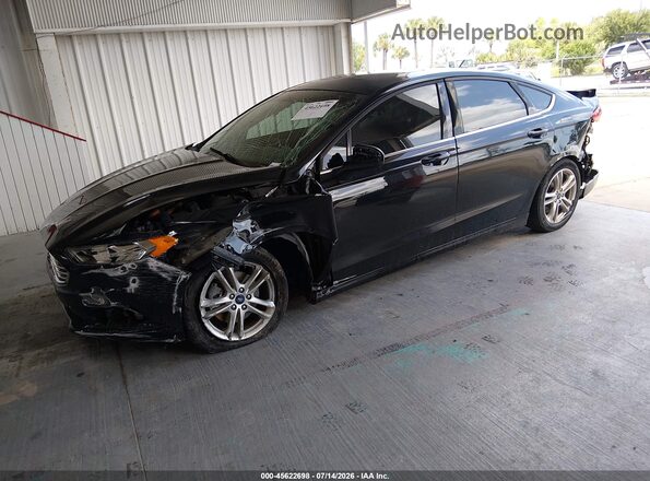 3FA6P0LU4JR116197 2018 FORD FUSION HYBRID Black Առջևի ձախ երեք քառորդ տեսարան