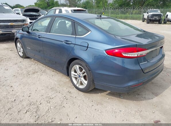 3FA6P0LU4JR138104 2018 FORD FUSION HYBRID Синий Задняя левая четверть
