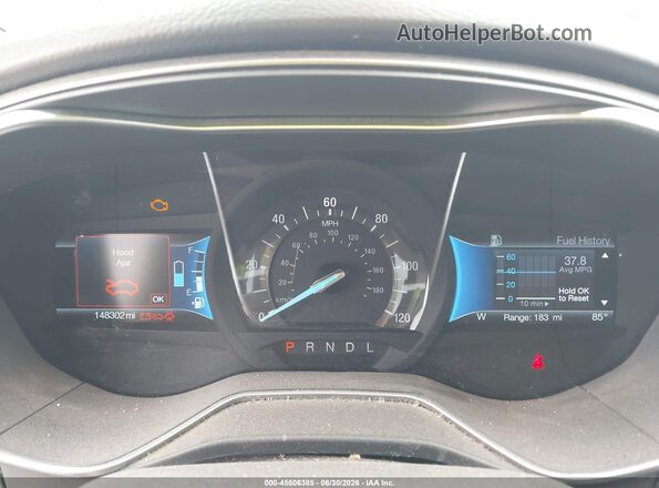 3FA6P0LU4JR138104 2018 FORD FUSION HYBRID Синий Вид задних сидений