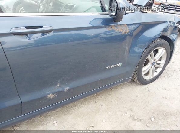 3FA6P0LU4JR138104 2018 FORD FUSION HYBRID Синий Вид спереди