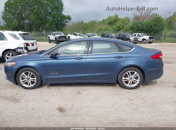 3FA6P0LU4JR138104 2018 FORD FUSION HYBRID Синий Панорамный вид салона 360°