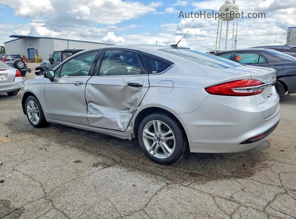 3FA6P0LU4JR139947 2018 FORD FUSION Silver Задня ліва чверть