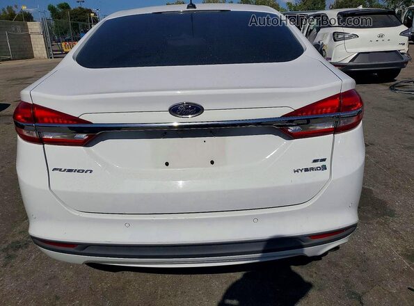 3FA6P0LU4JR146879 2018 FORD FUSION White უკანა ხედი