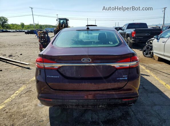 3FA6P0LU4JR149426 2018 FORD FUSION Burgundy Հետևի տեսք