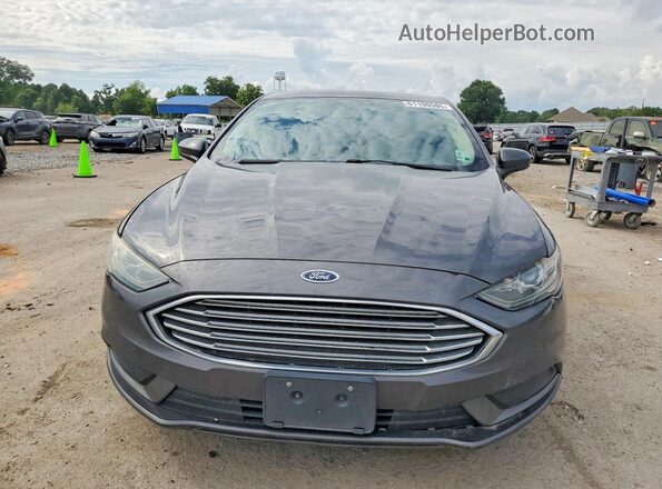 3FA6P0LU4JR186007 2018 FORD FUSION Gray Front view