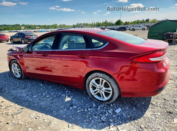 3FA6P0LU4JR208636 2018 FORD FUSION Red Trasero izquierdo