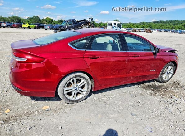 3FA6P0LU4JR208636 2018 FORD FUSION Red Trasero derecho