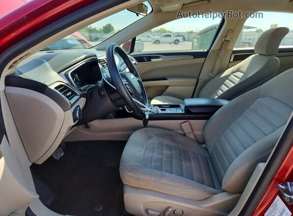 3FA6P0LU4JR208636 2018 FORD FUSION Red Vista interior delantera