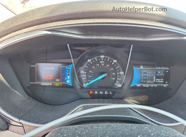 3FA6P0LU4JR208636 2018 FORD FUSION Red Vista del cuadro de instrumentos
