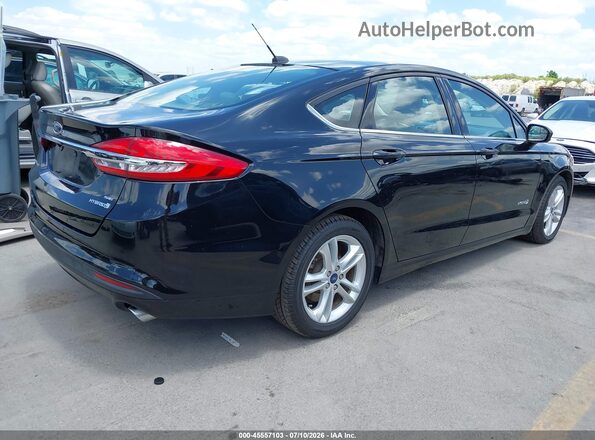 3FA6P0LU4JR234329 2018 FORD FUSION HYBRID Black Tył prawy
