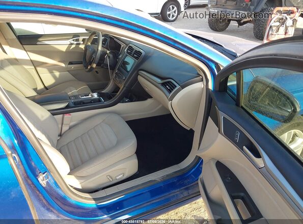 3FA6P0LU4JR235089 2018 FORD FUSION HYBRID Blue წინა სალონის ხედი