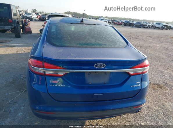 3FA6P0LU4JR235089 2018 FORD FUSION HYBRID Blue 