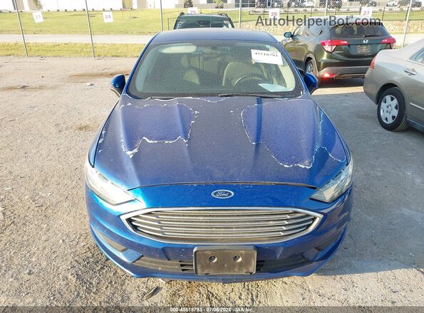 3FA6P0LU4JR235089 2018 FORD FUSION HYBRID Blue ხელსაწყოთა პანელის ხედი