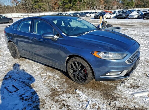 3FA6P0LU4JR242236 2018 FORD FUSION Blue Przód prawy