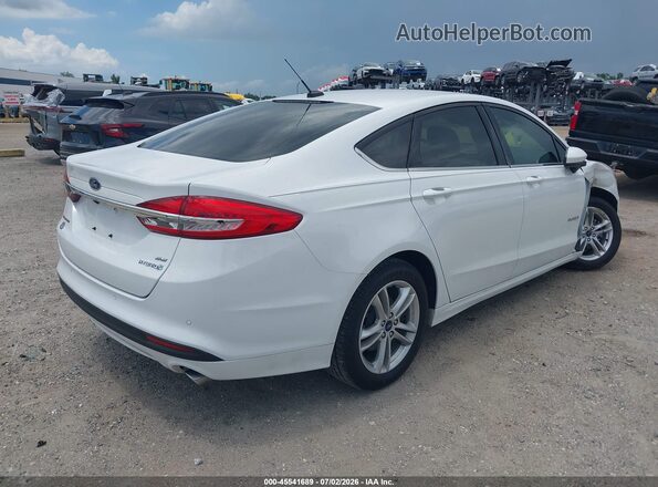3FA6P0LU4JR265354 2018 FORD FUSION HYBRID White უკანა მარჯვენა